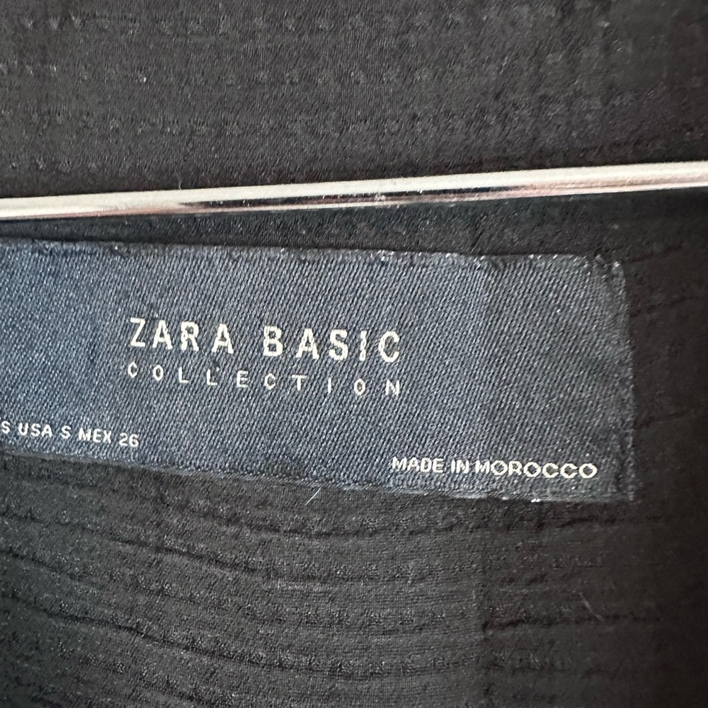 Zara Basic Black Textured Jacket - image 3